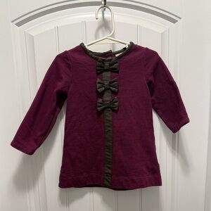 Lydia Jane Long Sleeve Kids Dress with Bow Accents